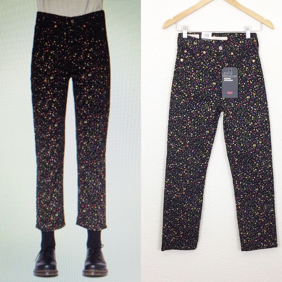 NWT Levi’s Red Tab Wedgie Straight E - floral - Picture 1 of 8